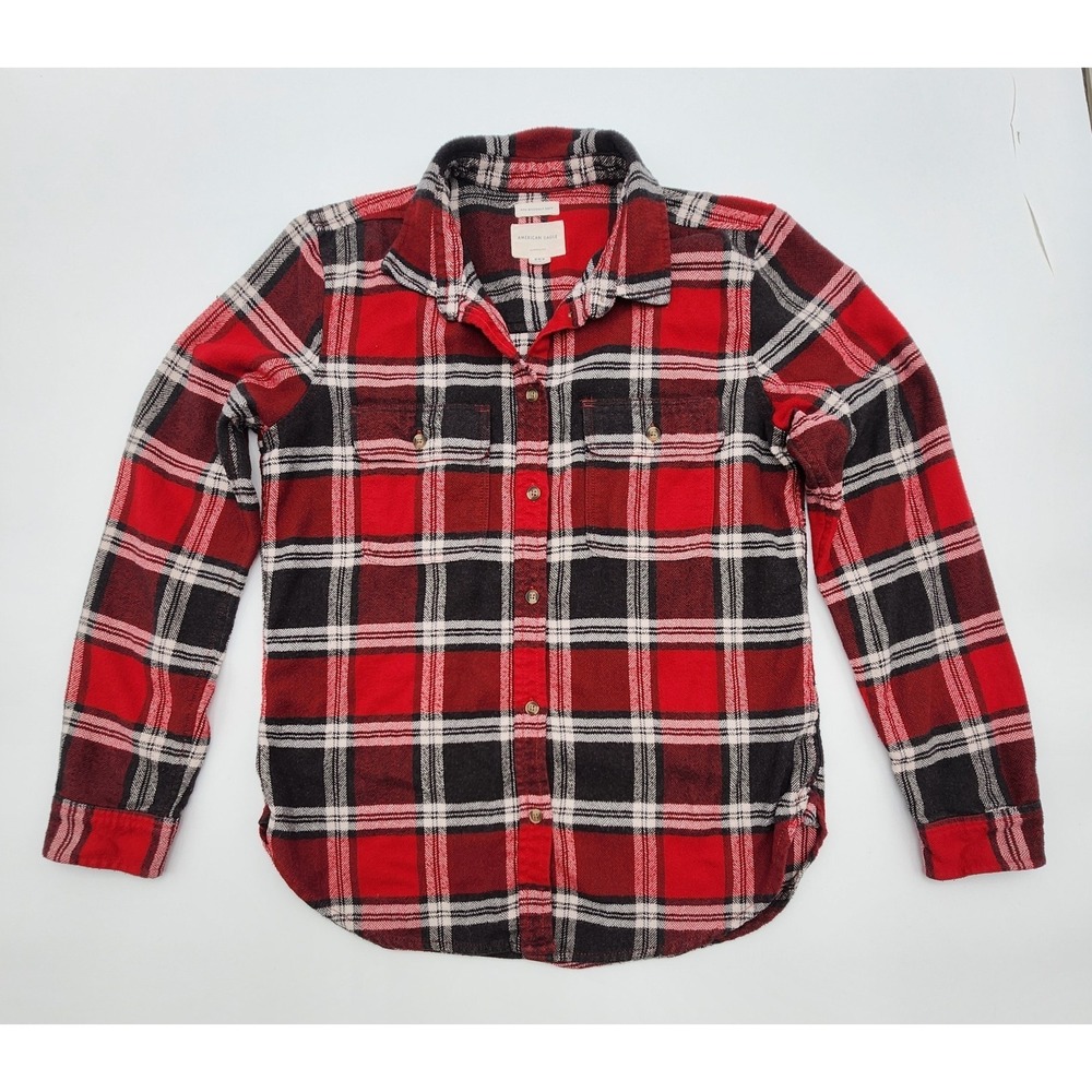 American Eagle Ahh-mazingly Soft Plaid Flannel Buttondown Shirt Classic Medium M